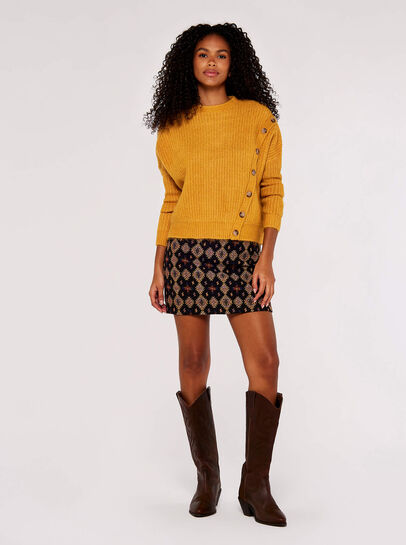 Asymmetric Button Jumper