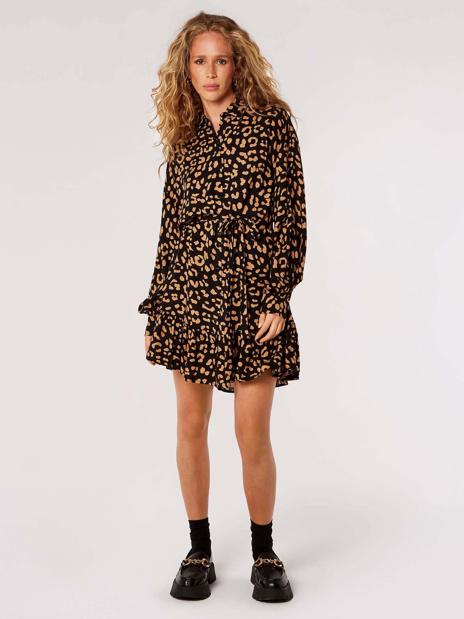 Animal print hotsell dress zara uk