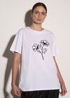 Born To Bloom Floral Cotton T-Shirt, Black, large