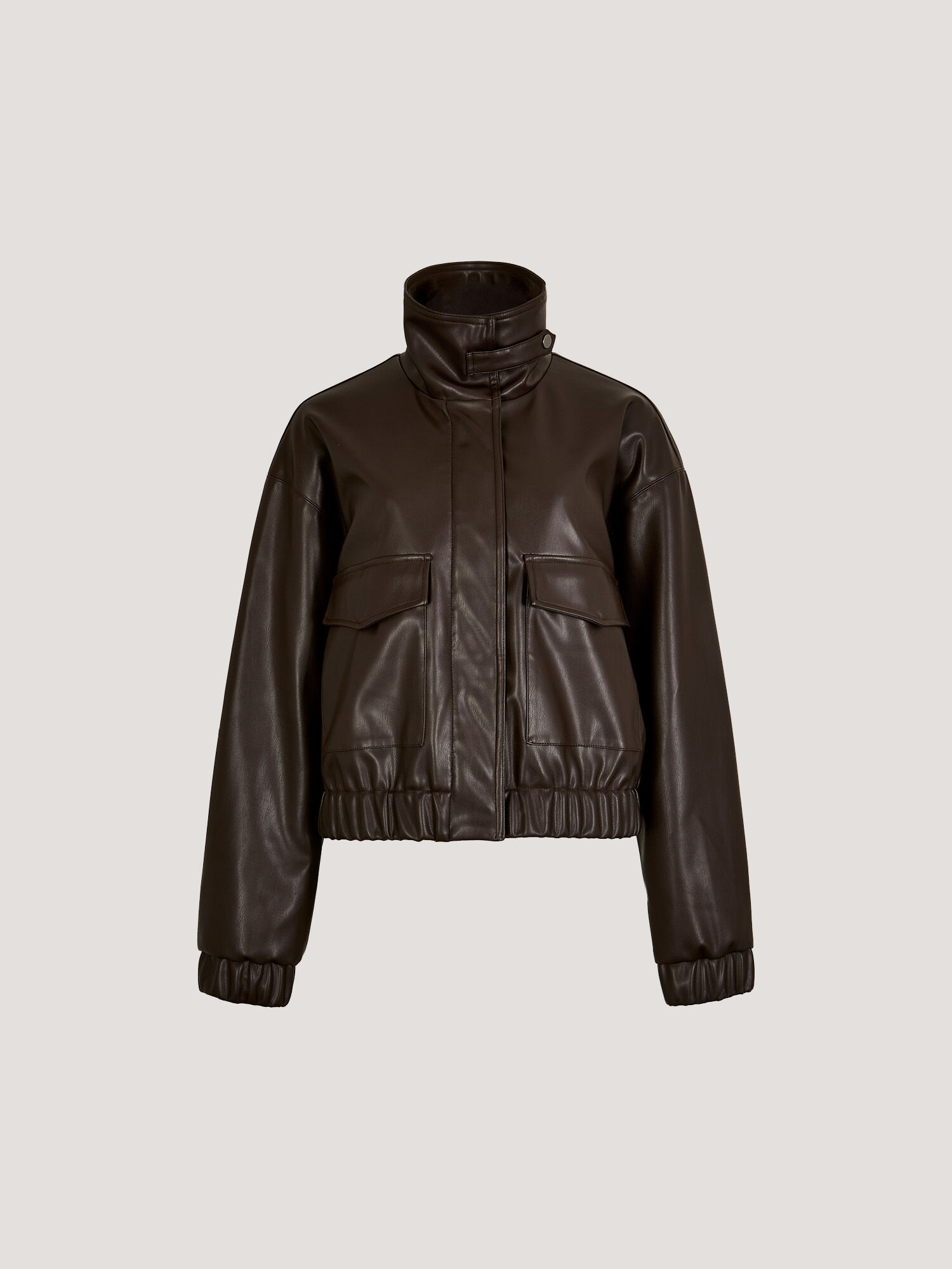 Faux Leather Bomber Jacket | Apricot Clothing