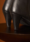 Heeled Pointed Boots, Black, large