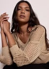 Gold Shimmer Open Knit Jumper, Gold, large