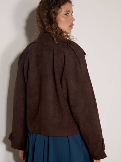 Suedette Short Trench Jacket