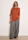 Soft Touch Batwing Top, Orange, large