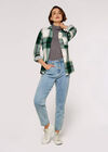 Lightweight Sherpa Lined Check Shacket, Green, large