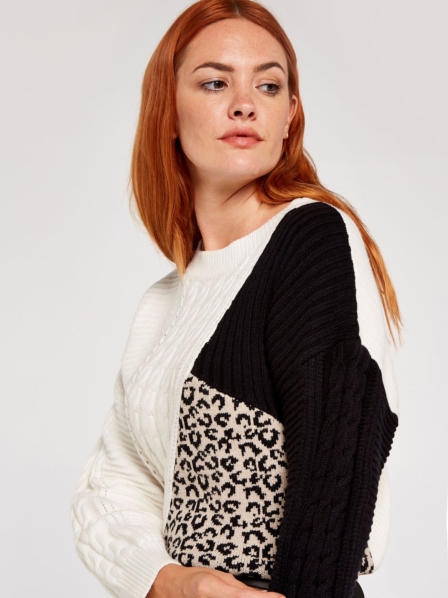 Cream leopard print jumper online