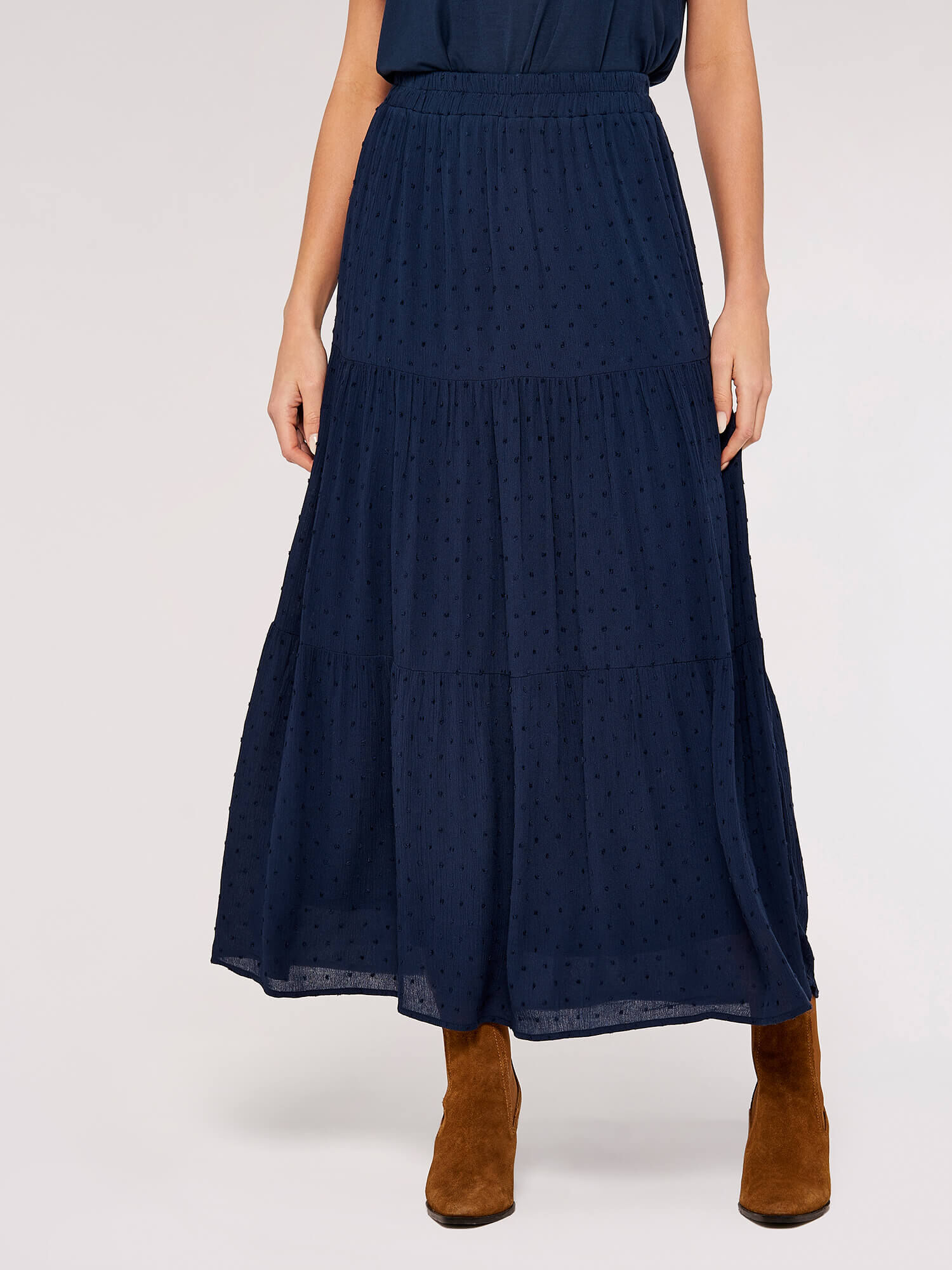 Navy hotsell tiered skirt