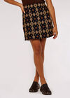 Tribal Mini Skirt, Black, large