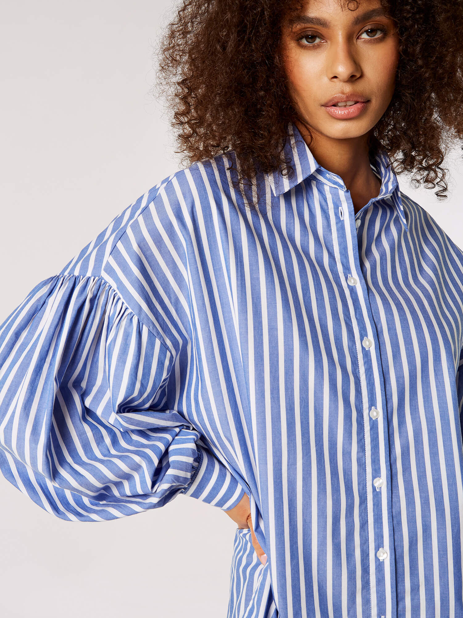 Oversized striped shirt dress hotsell