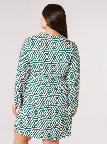 Curve Retro Geo Mini Dress