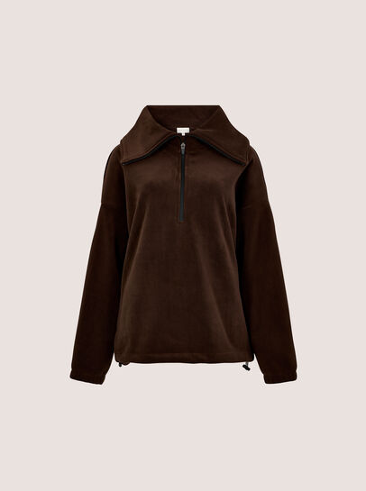 Funnel Neck Teddy Borg Fleece Jumper
