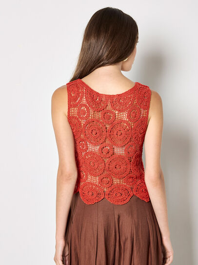 Crochet Circles Cotton Crop Top