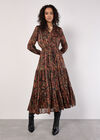 Paisley Sparkle Midaxi Dress, Black, large