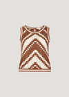 Chevron Crochet Top, Stone, large