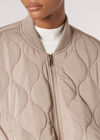 Quilted Bomber Jacket, Stone, large
