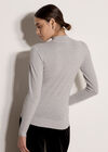 Rhinestone Gem Embellished Jumper, Grey, large