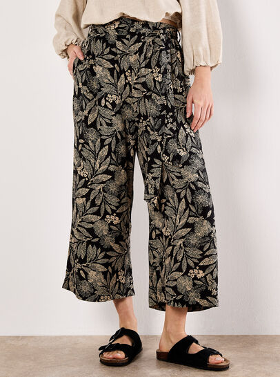 Batik Leaf Culotte Trousers