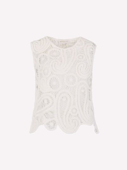 Paisley Cotton Crochet Top