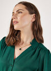 Balloon Sleeve Blouse, Green, large