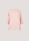 Soft Touch Drawstring Batwing Top, Pink, large