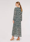 Floral Wrap Maxi Dress, Green, large