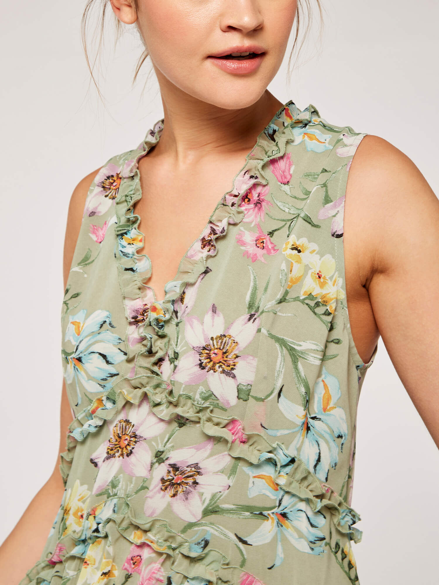 Floral Tiered Ruffle Dress