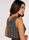 Batik Chevron Jumpsuit, Black, large