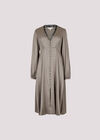 Lace Trim Satin Midi Dress, Grey, large