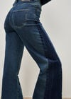 Zia Side Panel Wide Leg Jeans, Blue, large