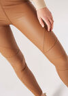 Leather-Look Panel Leggings, Stone, large