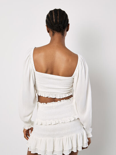 Smocked Crop Top