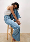 Zana Wide Leg Jeans, Blue, large