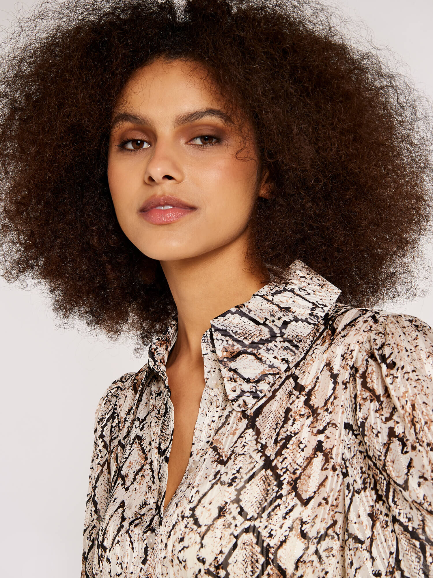 Stradivarius snake print dress top