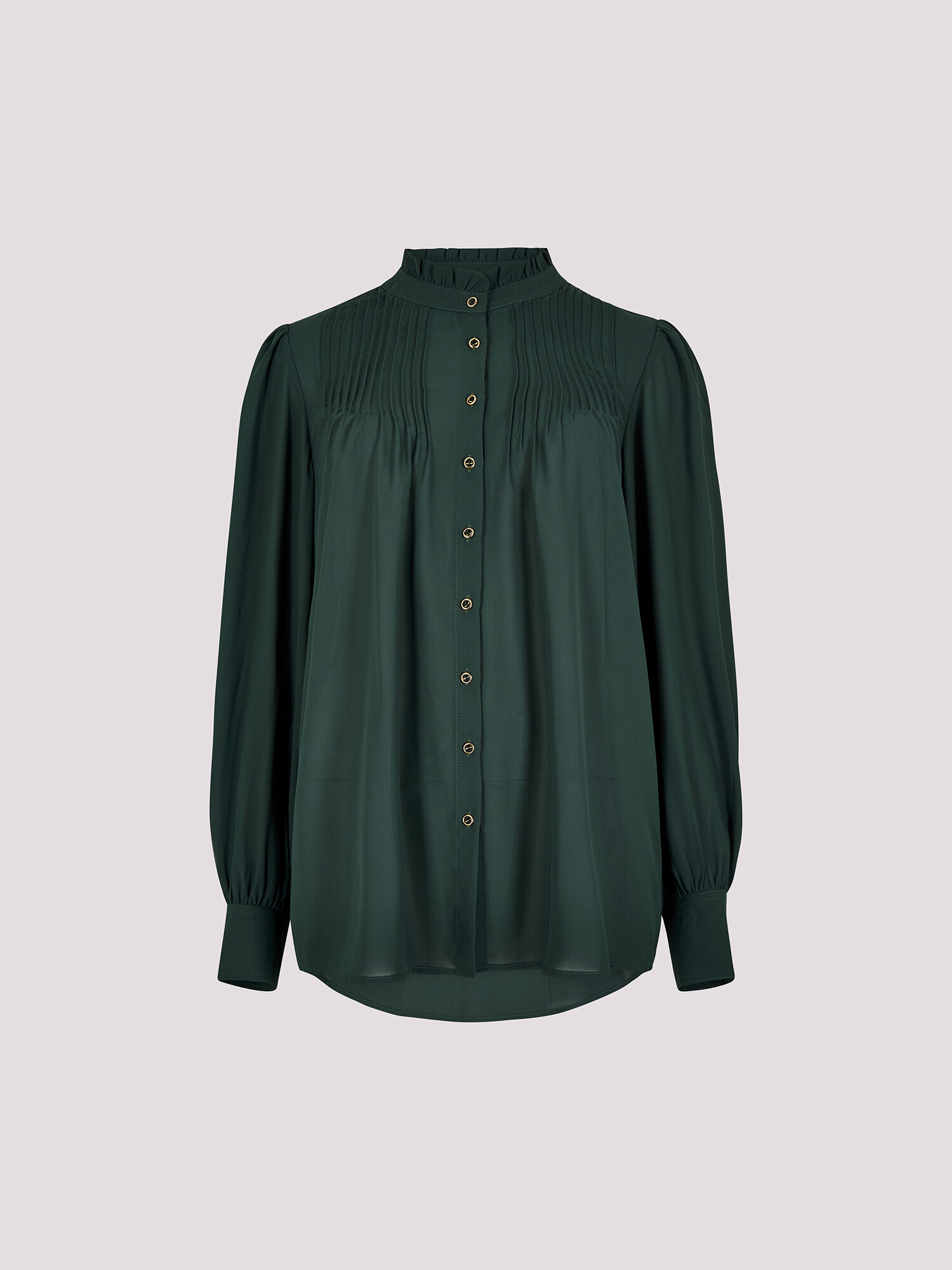 dark green chiffon blouse