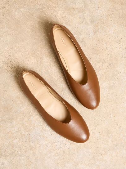 Leather Ballerina Flats