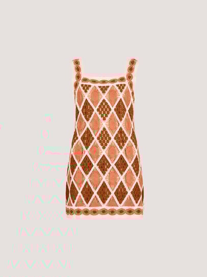 Diamond Crochet Mini Dress