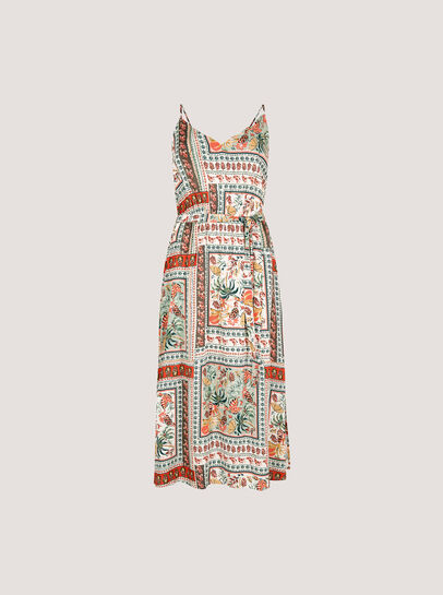 Tropical Print Camisole Midi Dress