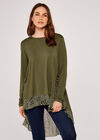 Contrast Panel Top, Khaki, large