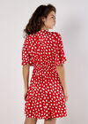 Painterly Hearts Mini Dress, Red, large