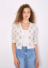 Crochet Circles Cardigan, Cream, large