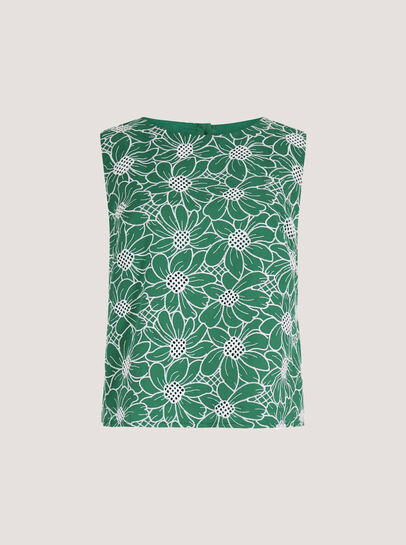 Floral Lace Embroidered Cotton Top