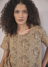 Camo Leopard Print Lounge Tee, Stone, large