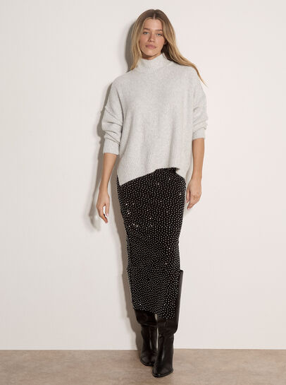 Brushed High-Low Oversized Jumper