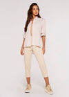 Striped Oversized High-Low Shirt, Stone, large