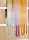 Pastel Colour Block Soft Scarf, Yellow, large
