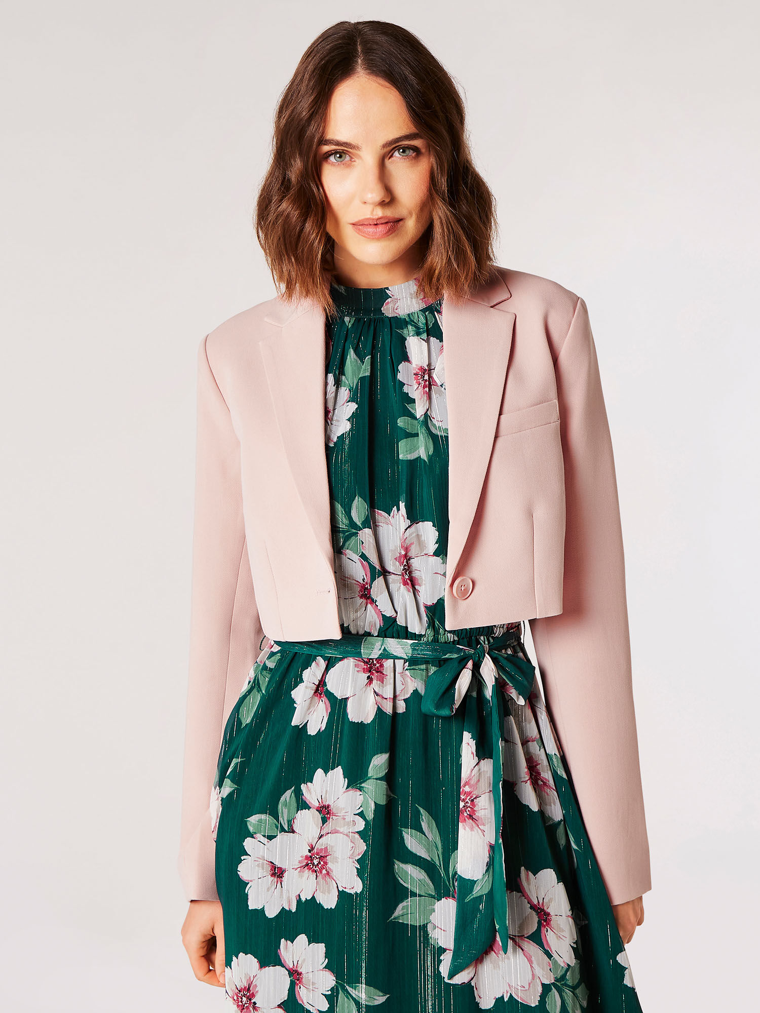 Pink slim fit blazer online