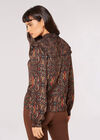 Paisley Ruffle Top, Black, large