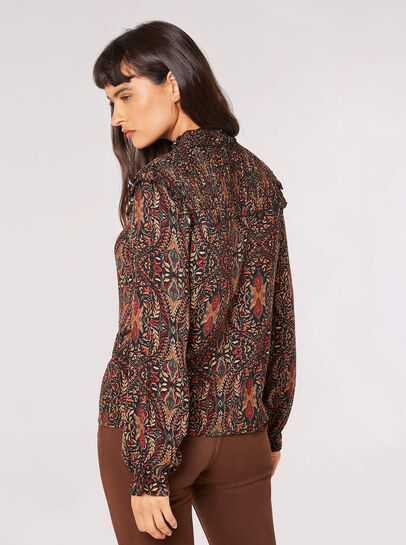 Paisley Ruffle Blouse