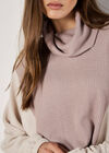 Colour Block Cowl Neck Top, Stone, large