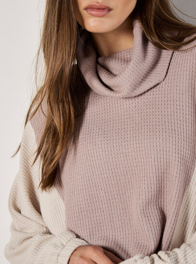 Colour Block Cowl Neck Top